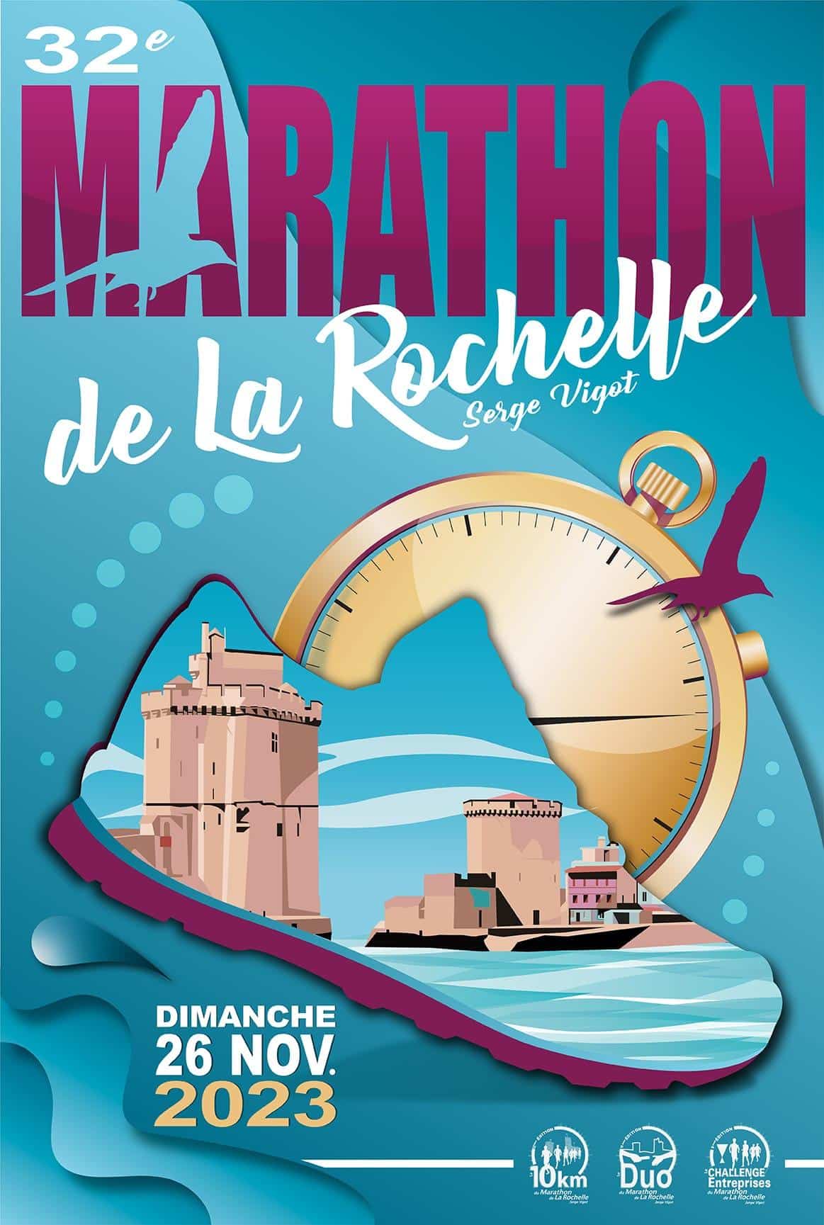 Marathon de La Rochelle Dimanche 26 novembre 2023 ASPTT La Roche